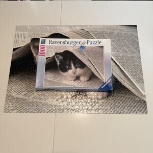 Ravensburger Kitten Newspaper 100% Complete Jigsaw Puzzle 1000 Piece 19 250 4